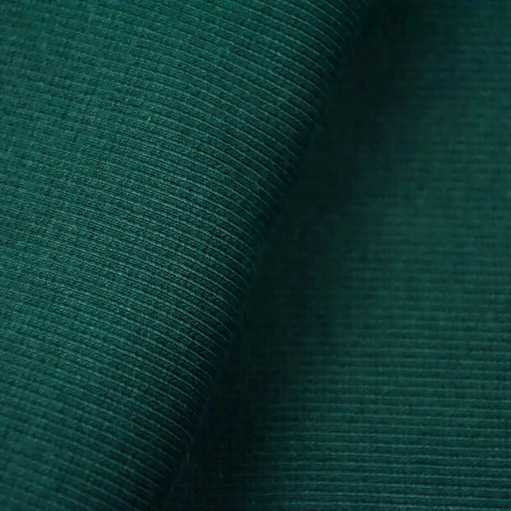 Ribbed knit fabric - bottle green