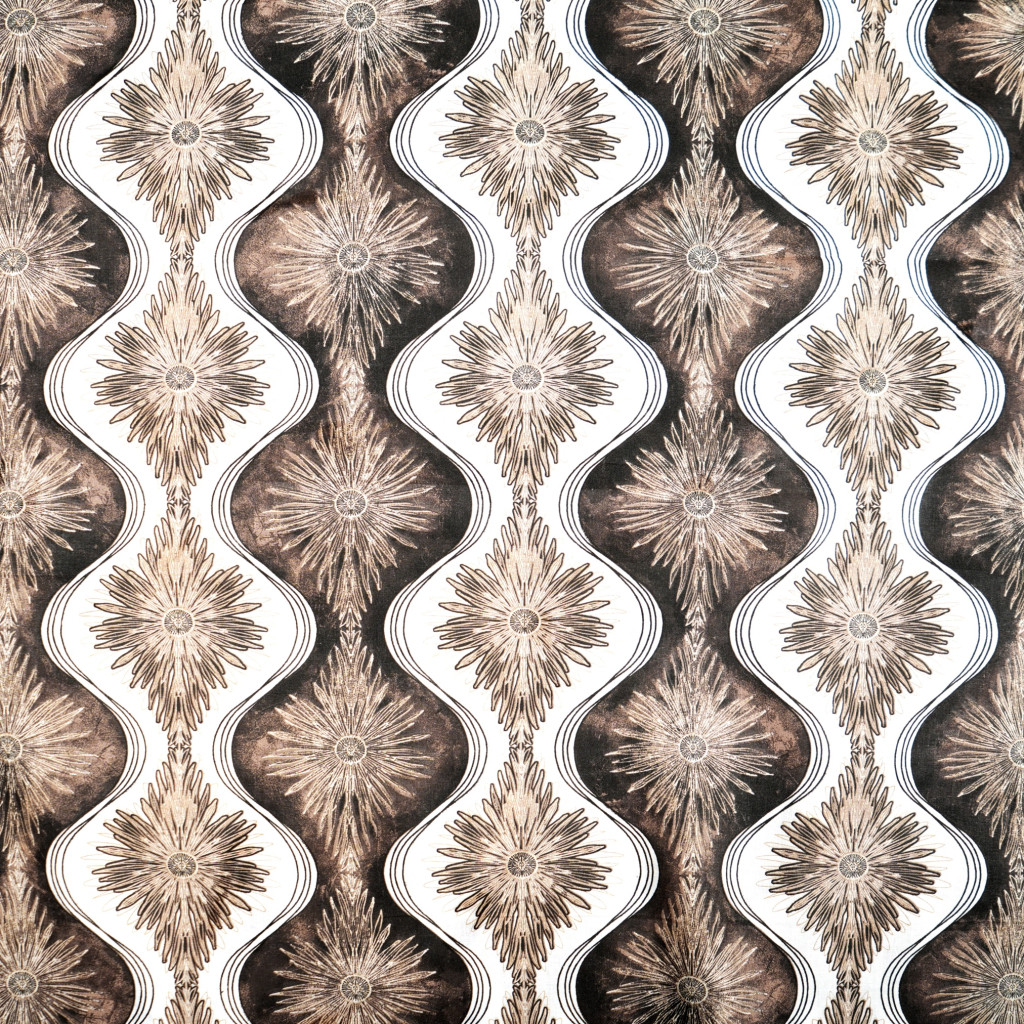 Cotton 100% brown kaleidoscope pattern