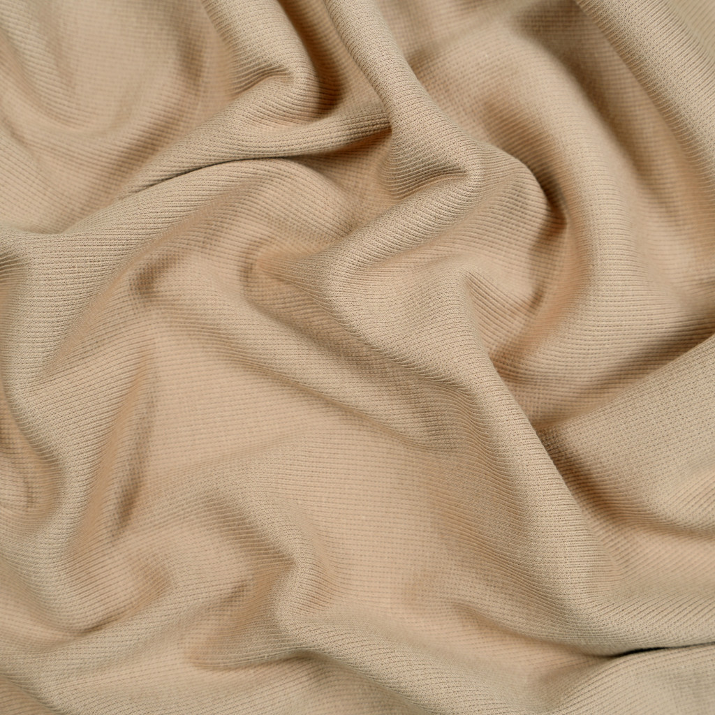 Ribbed knit fabric - dark beige