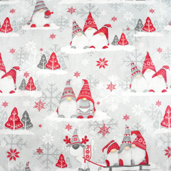 Cotton Christmas pattern sprites with reindeer on a gray background