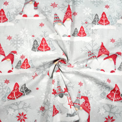 Cotton Christmas pattern sprites with reindeer on a gray background