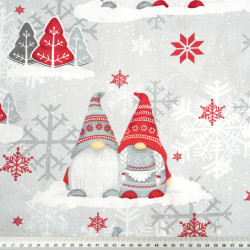 Cotton Christmas pattern sprites with reindeer on a gray background