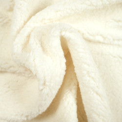 Lamb Sherpa fleece - ecru (Cloud Dancer)