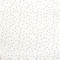 Cotton 100% mini brown and beige triangles on a white background