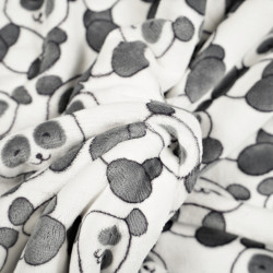 Soft fleece gray Panda on white background