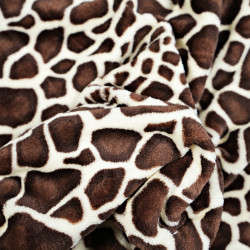 Soft fleece giraffe pattern