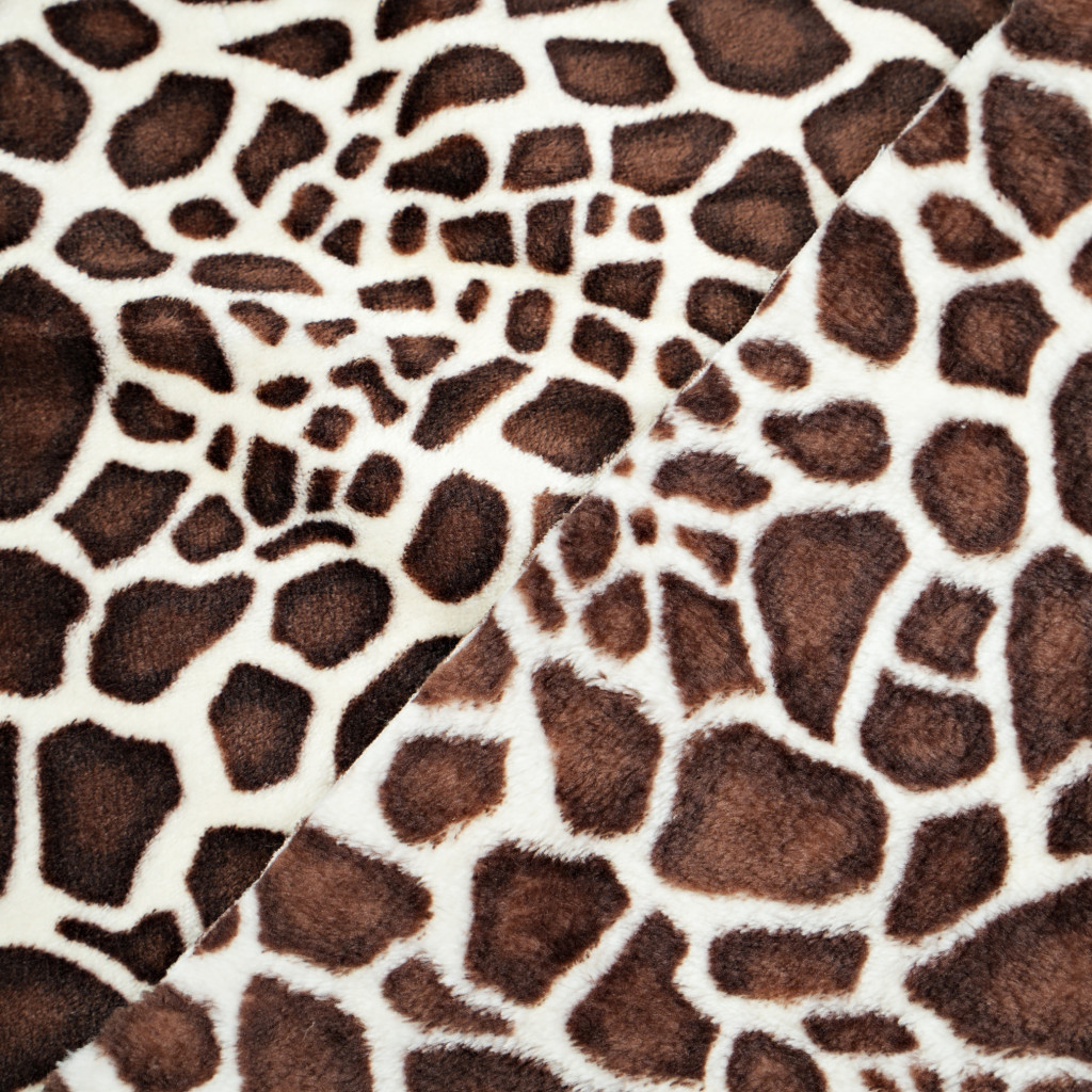 Soft fleece giraffe pattern