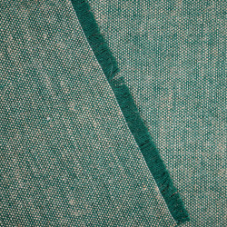 Jute 100% fabric - dark turquoise melange