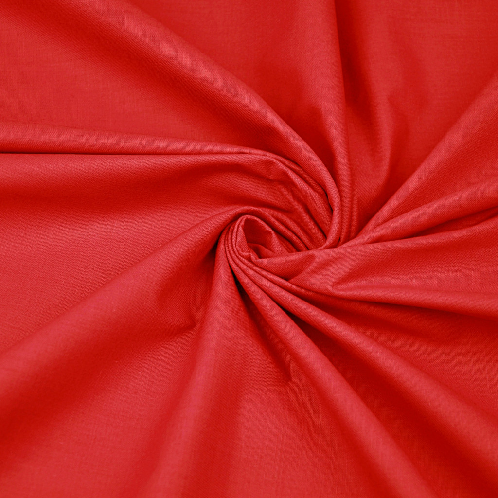 Red plain cotton fabric (KR)