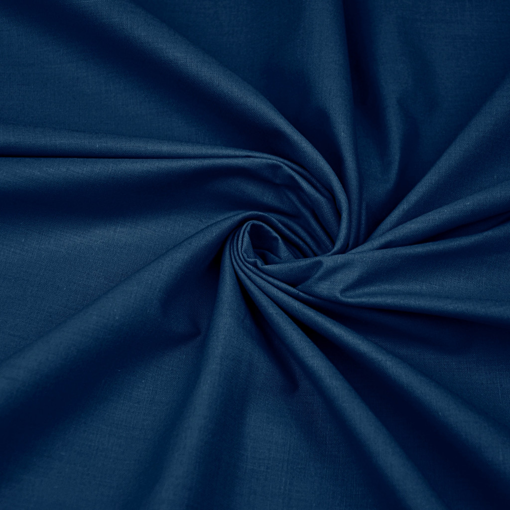 Navy blue plain cotton fabric (KR)