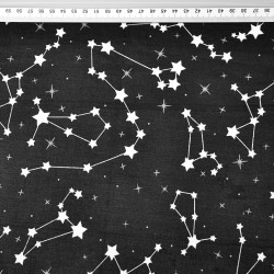 Cotton white constellation on a black background