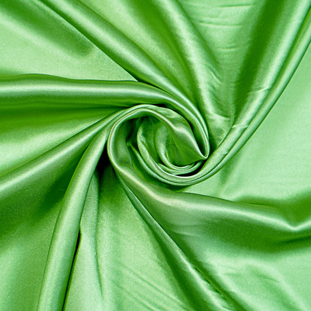 Satin cloth fabric with lycra - light green