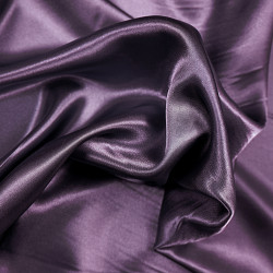 Satin cloth fabric with lycra - eggplant