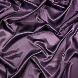 Satin cloth fabric with lycra - eggplant