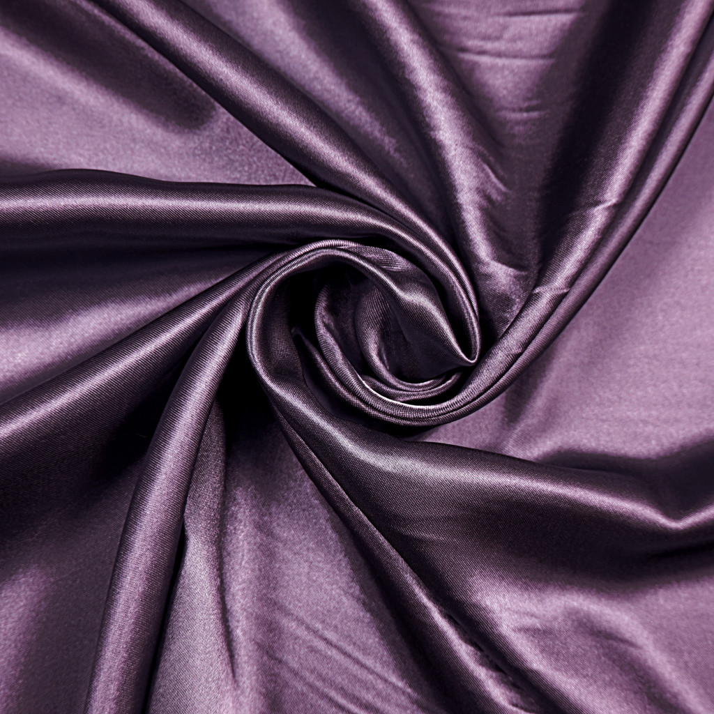 Satin cloth fabric with lycra - eggplant