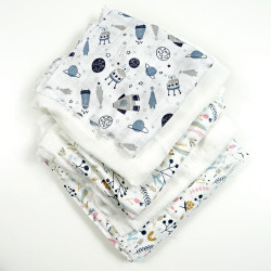 Cotton tetra fabric MIX scraps - 0,5 kg