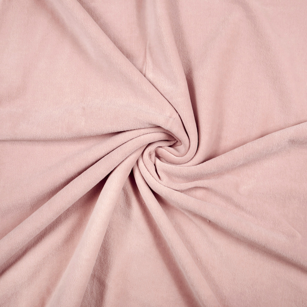 Cotton velour - dirty pink