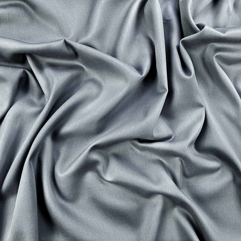 Grey Cotton SATIN 225cm (sanforized)