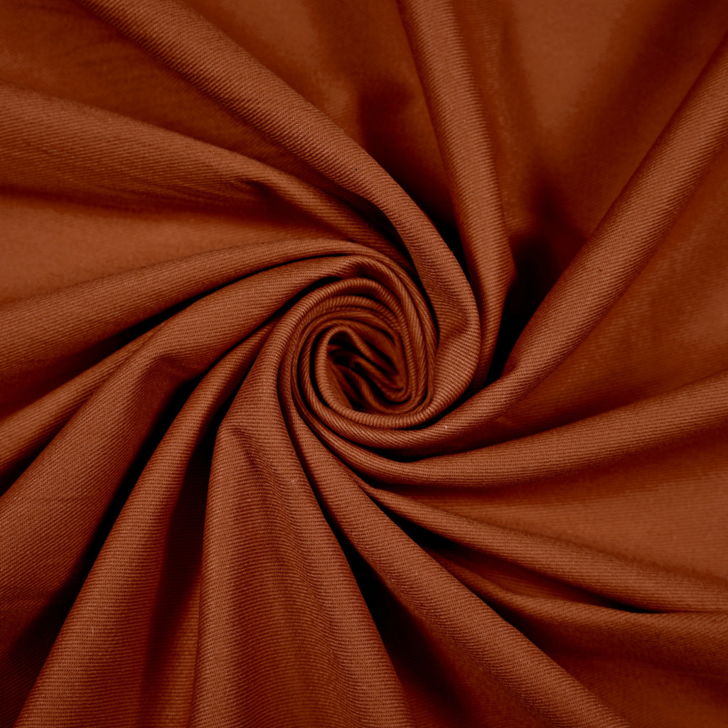 Drill fabric brown