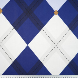 Cotton 100% Large Sapphire Diamond Pattern