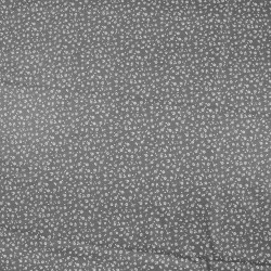Cotton MINI white meadow with dots on gray background