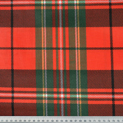 Red-Green Cotton Fabric Tartan Plaid