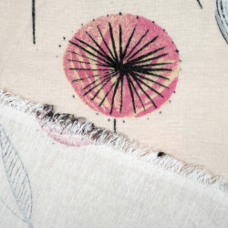 Flannel Poppies on a Beige Background