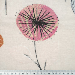Flannel Poppies on a Beige Background