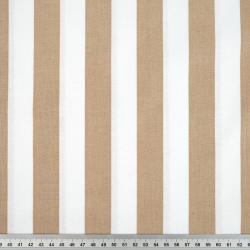 Cotton Fabric White & Beige Stripes