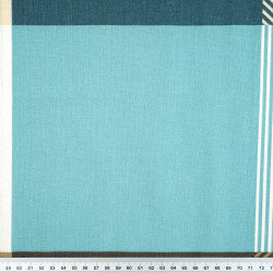 Cotton Fabric Teal & Beige Large Check