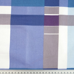 Cotton Fabric Large Blue-Violet Plaid