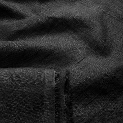 Len 100% ubraniowy Stonewashed czarny - 190g - (147)