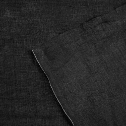 Len 100% ubraniowy Stonewashed czarny - 190g - (147)