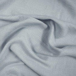 Gray 100% Linen Stonewashed Apparel Fabric (106) - 190 gms