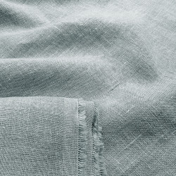 Gray 100% Linen Stonewashed Apparel Fabric (106) - 190 gms