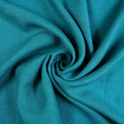 Sea Blue 100% Linen Stonewashed Apparel Fabric (1507) - 190 gms
