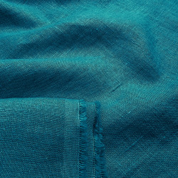 Sea Blue 100% Linen Stonewashed Apparel Fabric (1507) - 190 gms