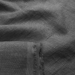 Dark Gray 100% Linen Stonewashed Apparel Fabric (123) - 190 gms