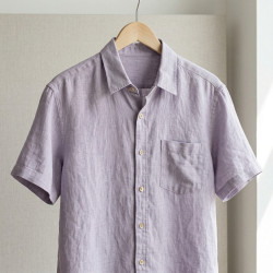 Len 100% Stonewashed ubraniowy lawendowy (723) - 190g