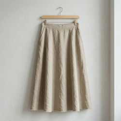 Len 100% Stonewashed ubraniowy ziemisty beż (598) - 190g