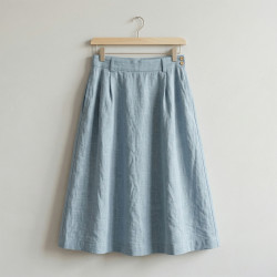 Dove Gray 100% Linen Stonewashed Apparel Fabric (1318) - 190 gms