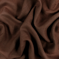 Brown 100% Linen Stonewashed Apparel Fabric (1420) - 190 gms