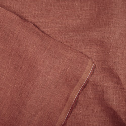 Brick 100% Linen Stonewashed Apparel Fabric  - 190 gms
