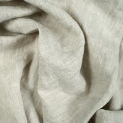 Natural 100% Linen Stonewashed Apparel Fabric (48) - 190 gms