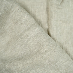 Natural 100% Linen Stonewashed Apparel Fabric (48) - 190 gms