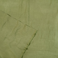 Olive Green Linen Viscose Blend Apparel Fabric (147) – 195gms