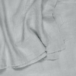 Tkanina lniana z wiskozą Stonewashed ubraniowa jasnoszara (106) – 195g