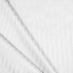 White Cotton Damask Stripes 9mm – 305cm