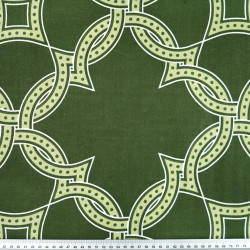 Cotton Fabric Green Geometric Chain – 220cm