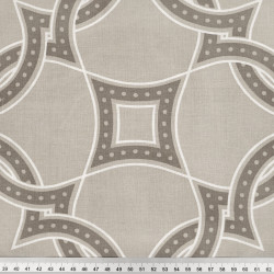 Cotton Fabric Beige Geometric Chain – 220cm